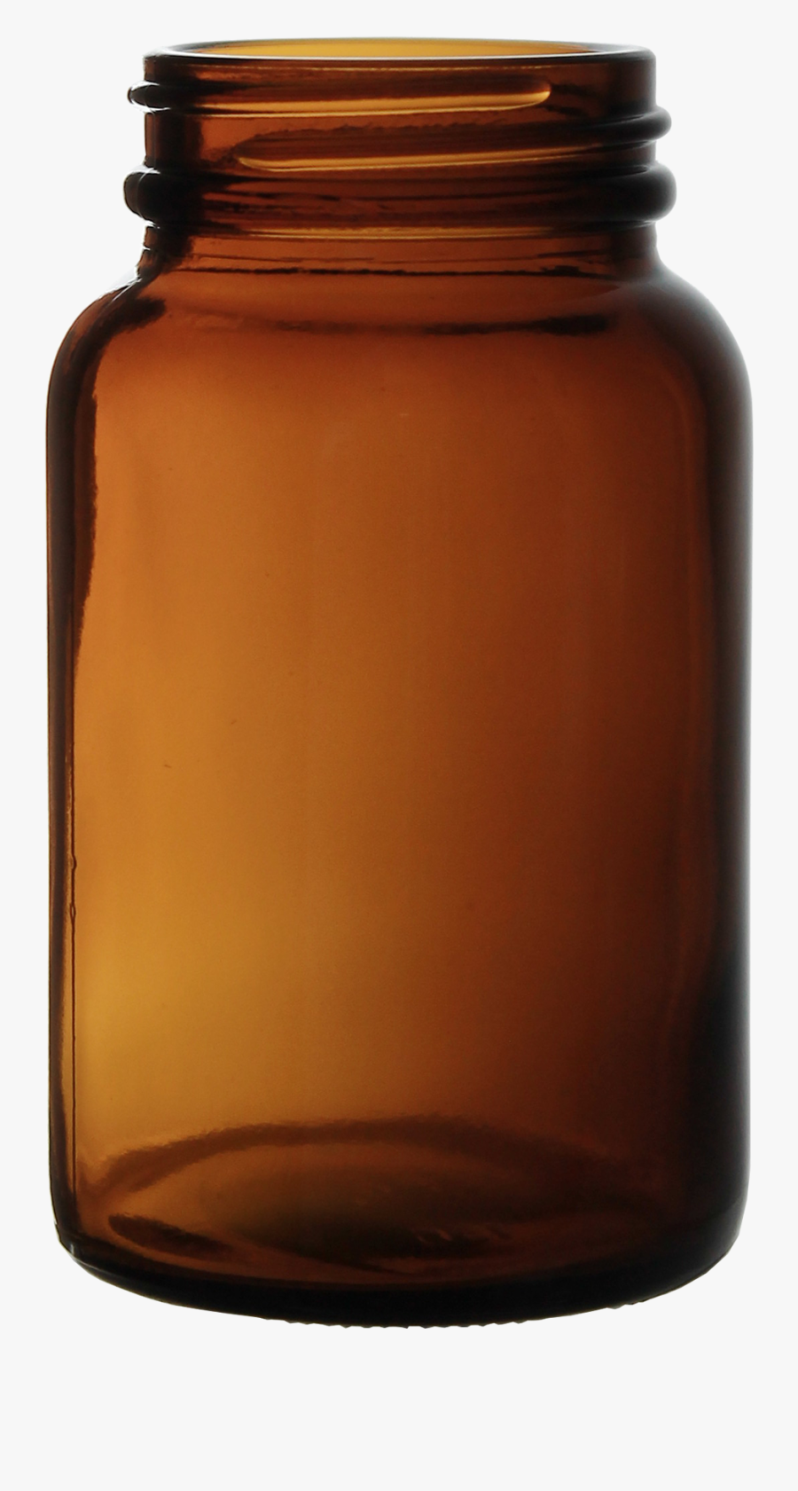 Clip Art Amber Glass Jars - Glass Bottle, Transparent Clipart