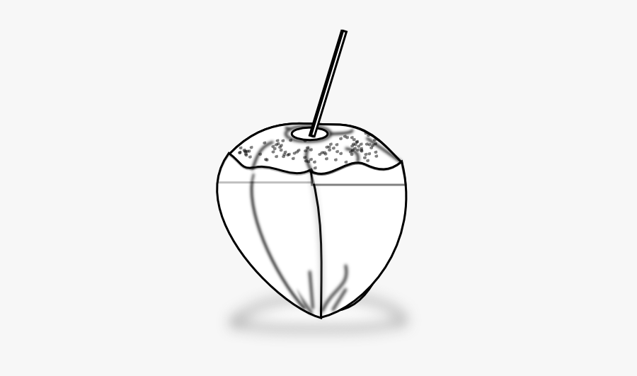 Food Coconut Icon Coconut Icon Black White Line Art - Icon Coconut White Png, Transparent Clipart