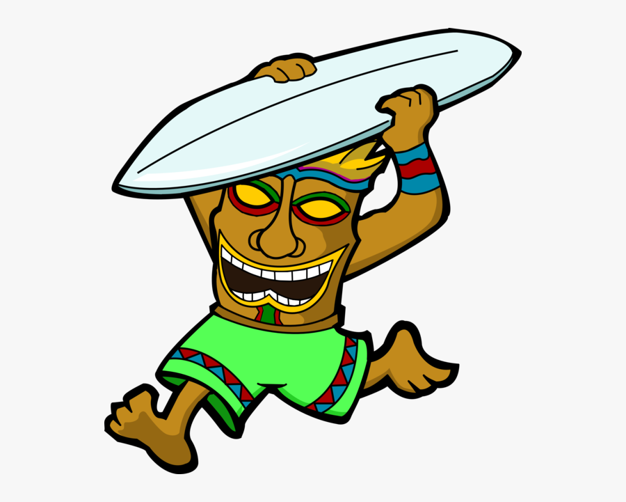 Tiki Surfing Png, Transparent Clipart
