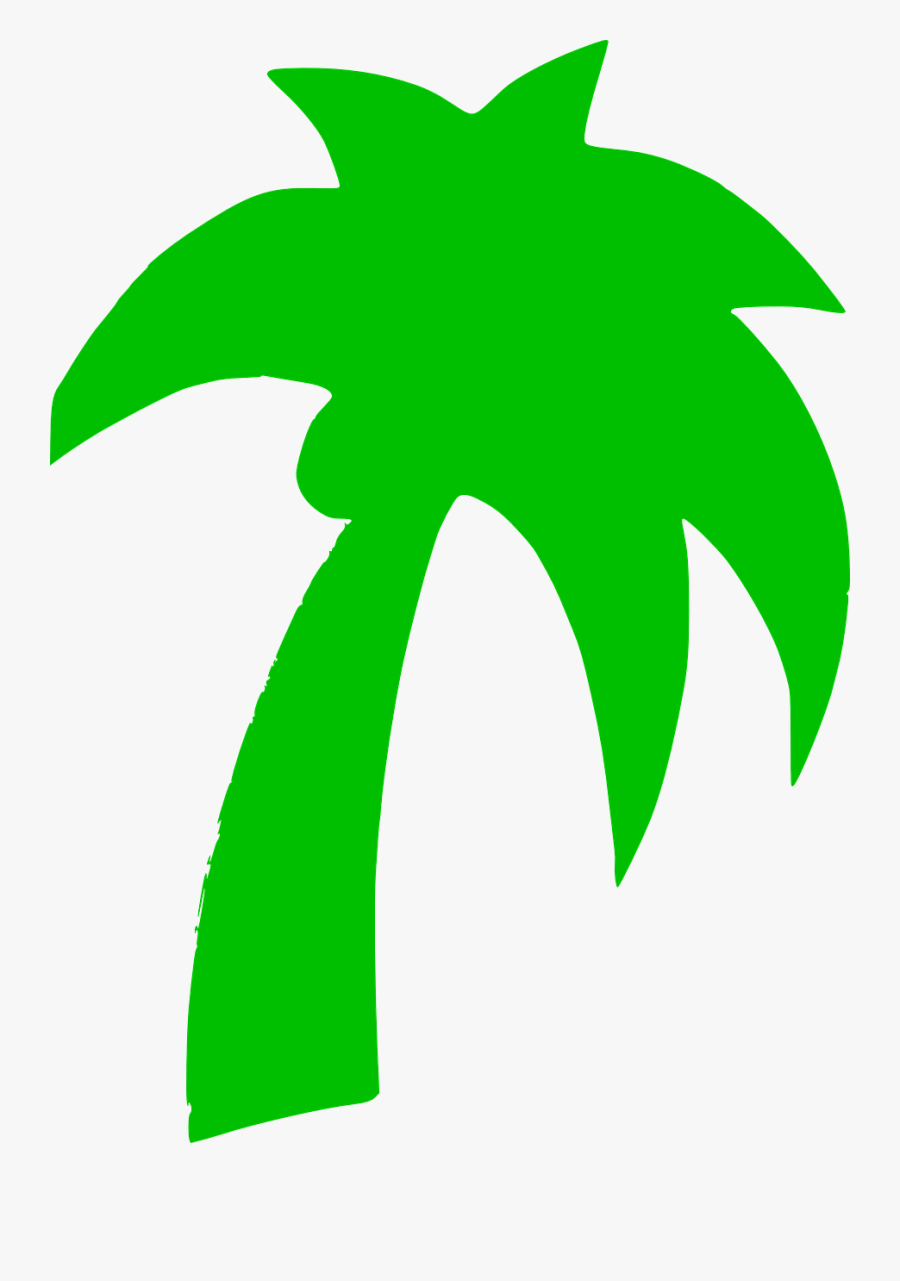 Palm Tree Silhouette Coconut Png Image - Palm Tree Clip Art Black, Transparent Clipart