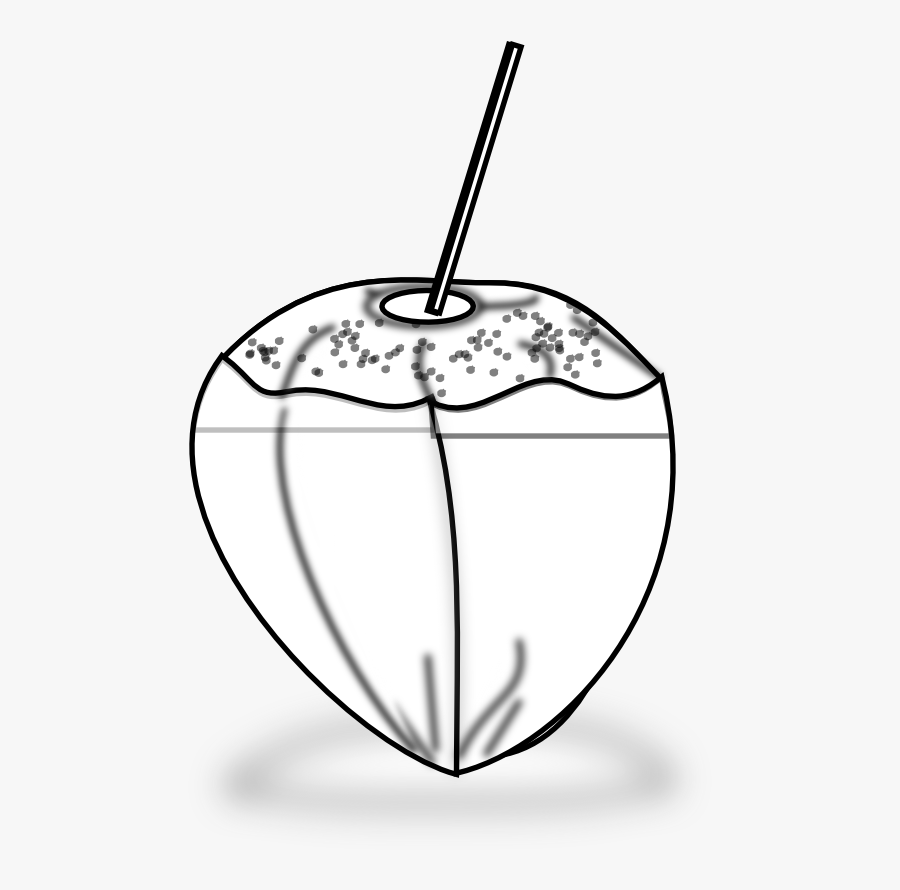 Food Corner Black And White Vector - Coconut Black & White Png, Transparent Clipart