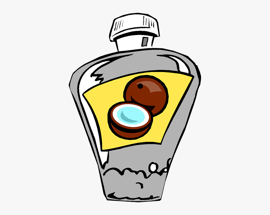 Coconut Oil, Oil, Coconut, Bottle, Vegetable Oil - Perfume Bottle Clip Art, Transparent Clipart