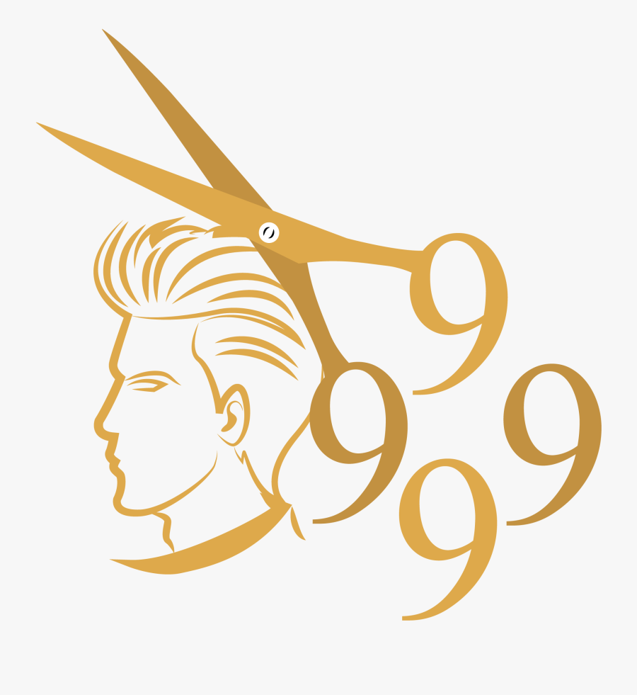 Men Hair Salon Logo, Transparent Clipart