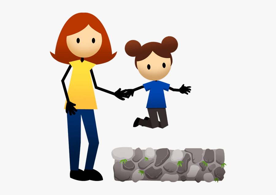 Mom Climbing Stairs Clipart, Transparent Clipart