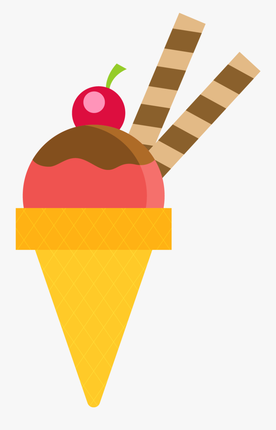 Ice Cream Cone, Transparent Clipart