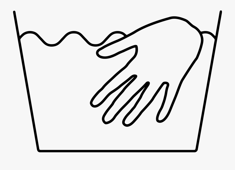 Wash Clipart Hand Template - Hand Wash Only Symbol, Transparent Clipart
