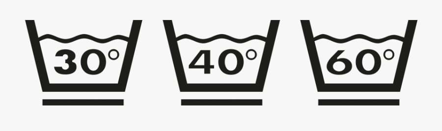 Machine Wash Symbols, Transparent Clipart