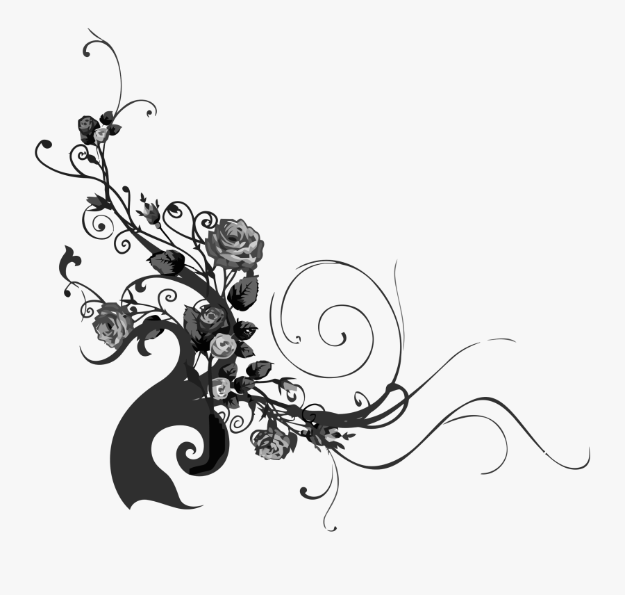 Photography Clip Art - Transparent Background Rose Silhouette, Transparent Clipart