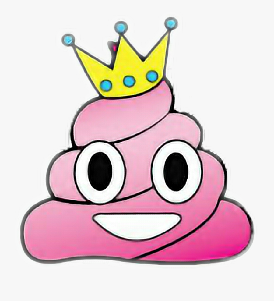Pink Poop Emoji Clipart - Emoji Poop With Crown, Transparent Clipart