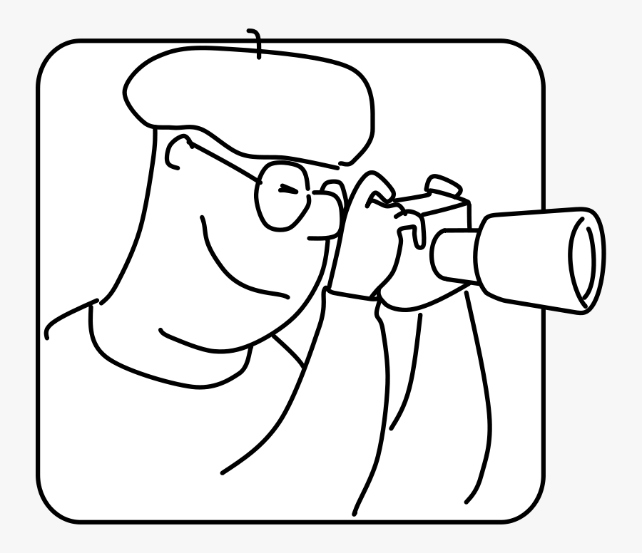 Photography Clip Art Download - ตากล้อง การ์ตูน ขาว ดำ, Transparent Clipart