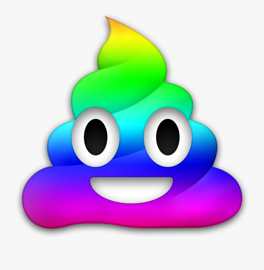 Emoji Cute Love Lol Followme Funny 🌈 Follow Me Plz - Transparent Rainbow Poop Emoji, Transparent Clipart