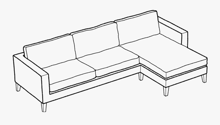 Clipart Stock Sofa Clipart Side View - Sofa Chaise Clipart, Transparent Clipart