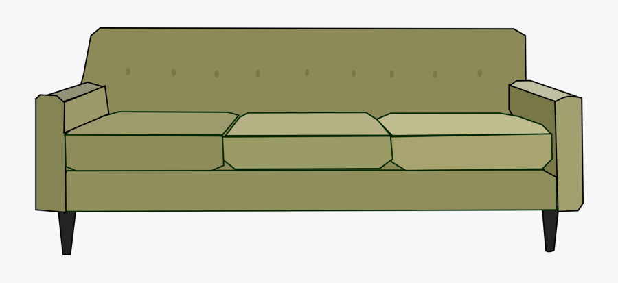 Green Sofa Medium 600pixel Clipart, Vector Clip Art - Couch Clip Art, Transparent Clipart