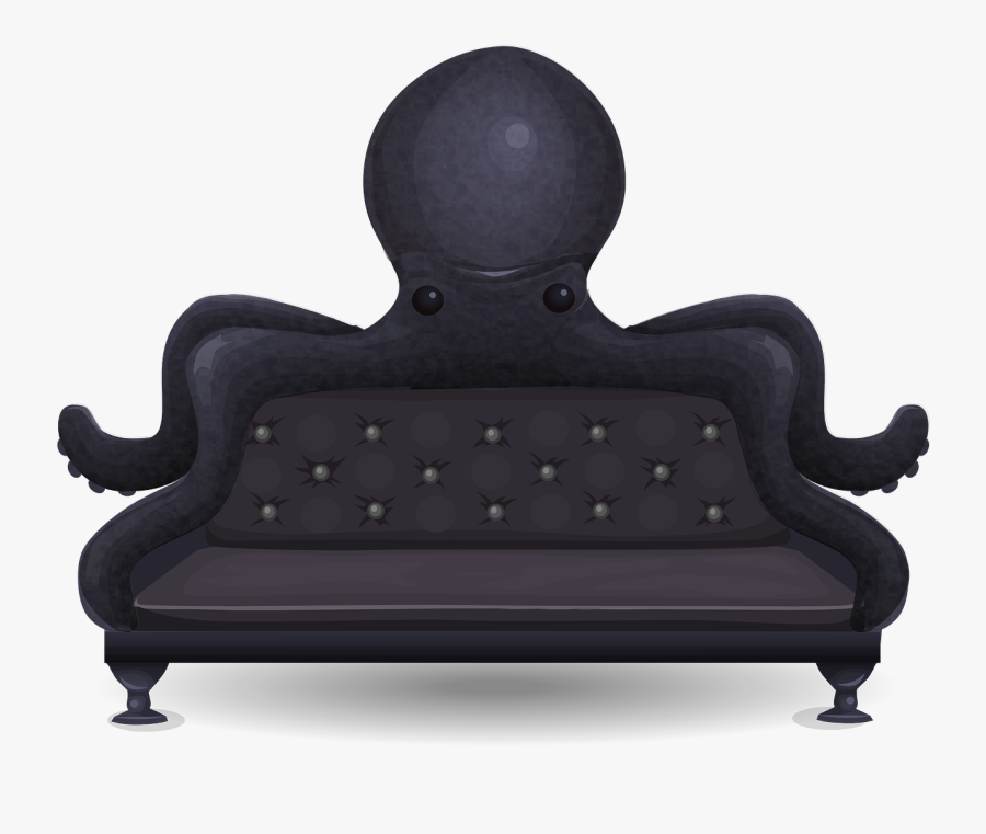 Sofa Free To Use Clip Art - Octopus Sofa, Transparent Clipart