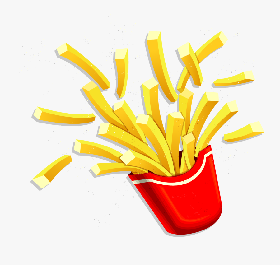 French Fries Food Vector, Transparent Clipart