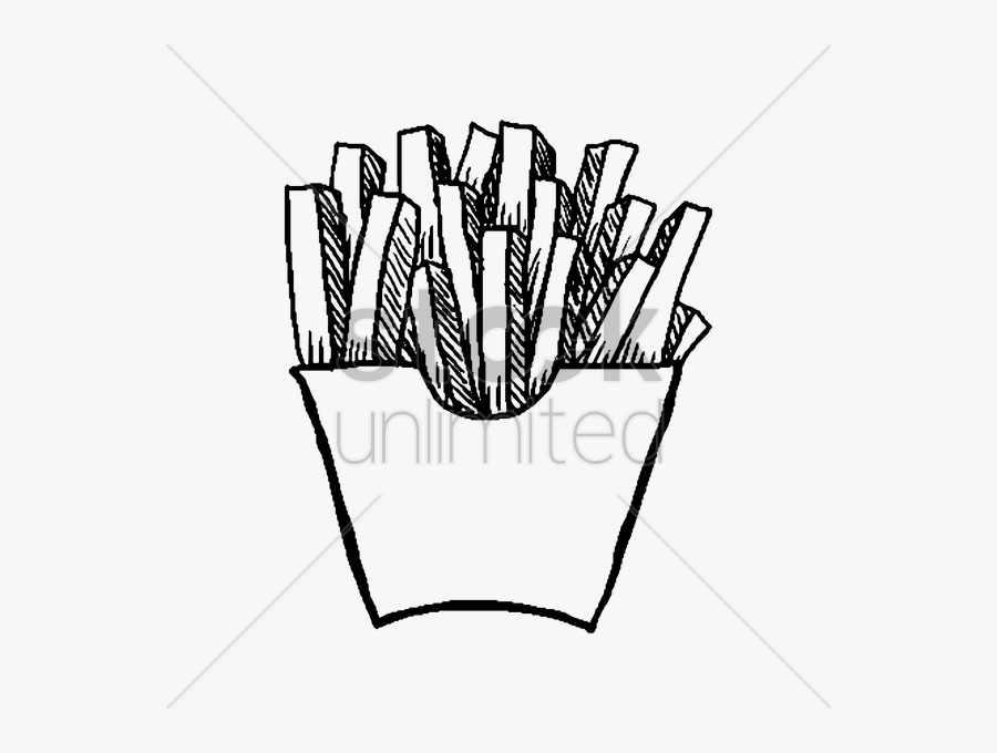 Transparent French Fry Png - French Fries Drawing Png, Transparent Clipart