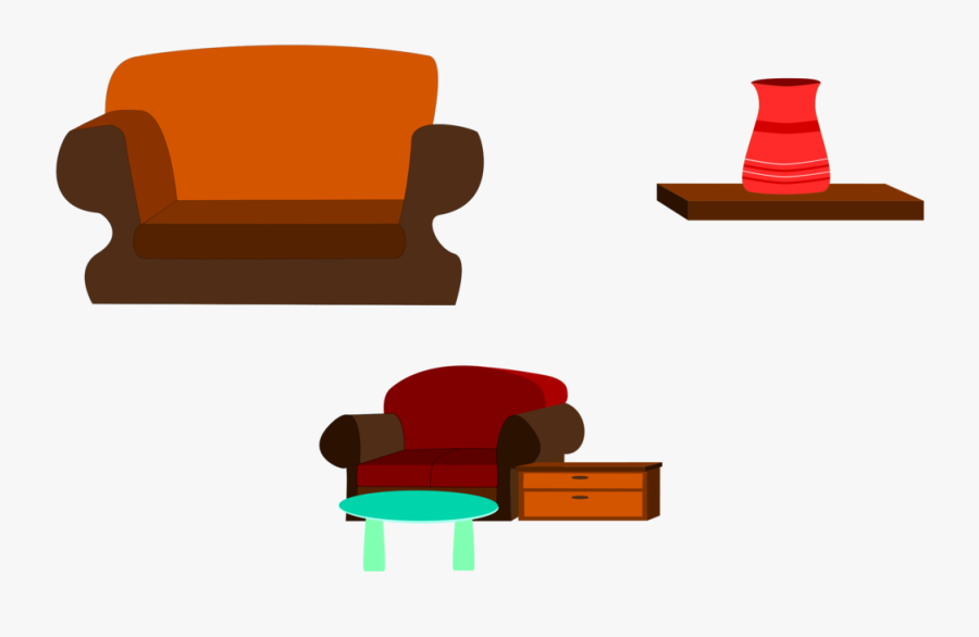 Sofas - Couch, Transparent Clipart