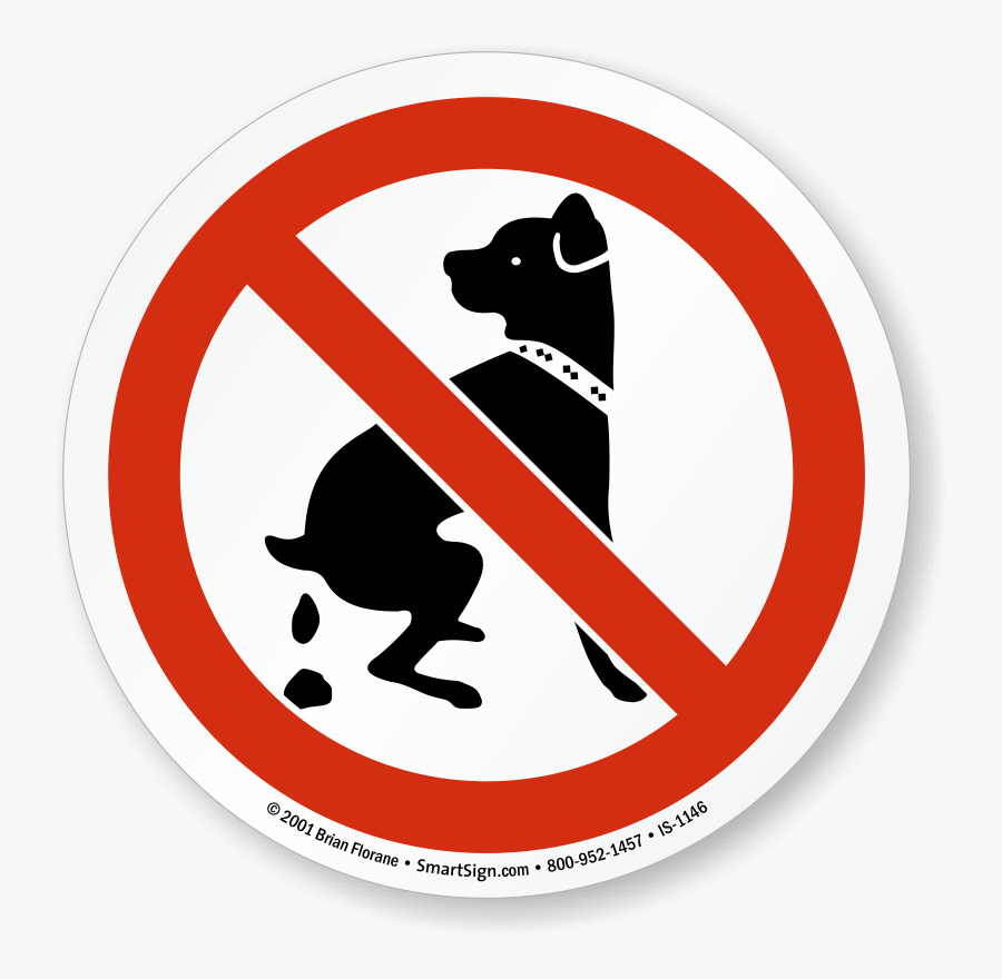 No Dog Poop Iso Sign - No Dog Pooping, Transparent Clipart