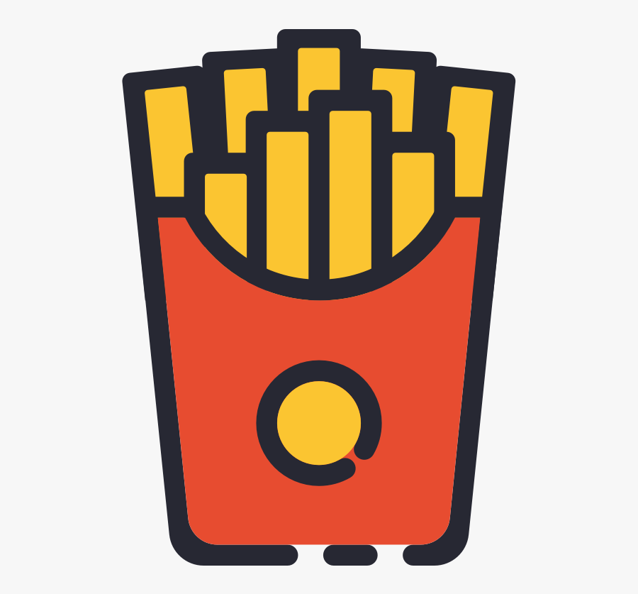 French Fries 🍟 French Fries Fries Vector Sketch Logo, Transparent Clipart