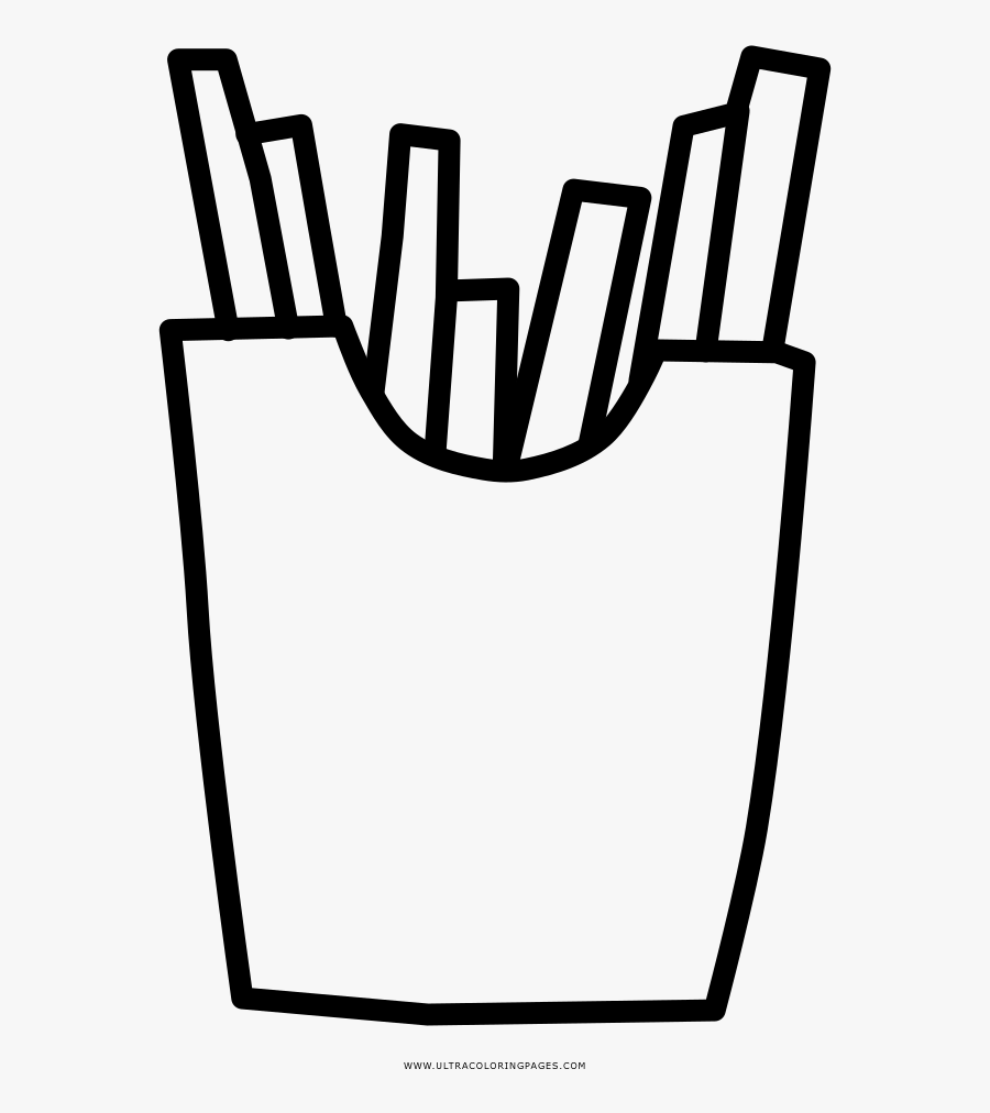 French Fries Coloring Page - French Fries, Transparent Clipart