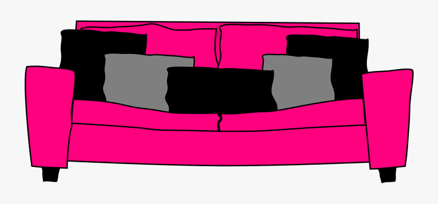 Transparent Sofa Clipart - Cartoon Pillows For Couch, Transparent Clipart