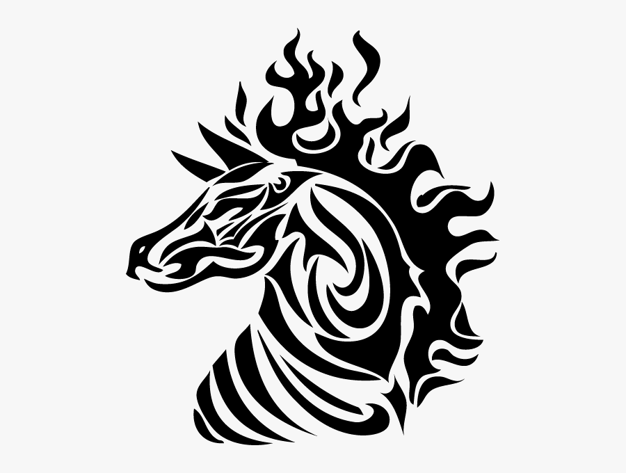 Horse Drawing Art Tattoo Clip Art - Tattoo Drawing Of Animals, Transparent Clipart