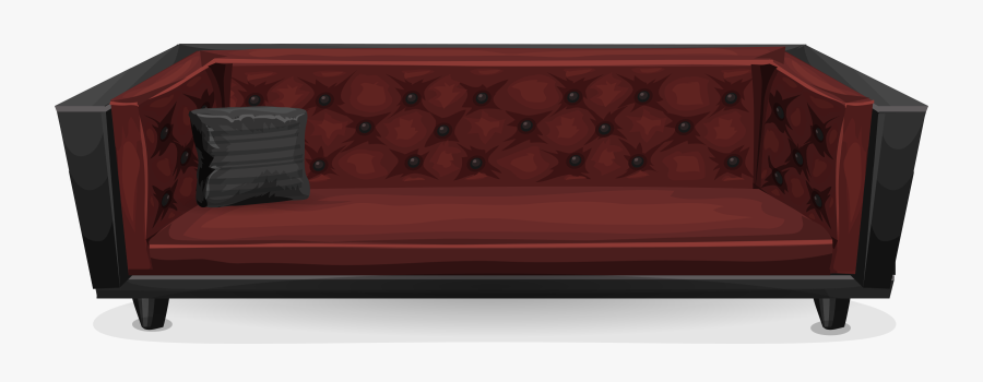 Loveseat,angle,coffee Table - Dark Red Sofa Transparent, Transparent Clipart