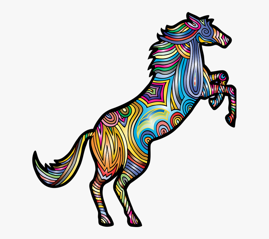 Colorful Horse, Transparent Clipart