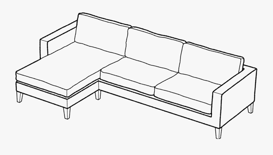 Shoreditch Sofa & Chaise, Left - L Shape Sofa Clipart, Transparent Clipart