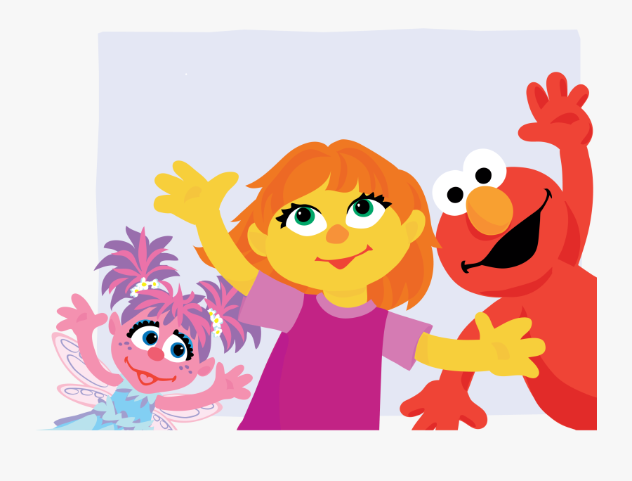 Sesame Street Julia Autism Elmo, Transparent Clipart