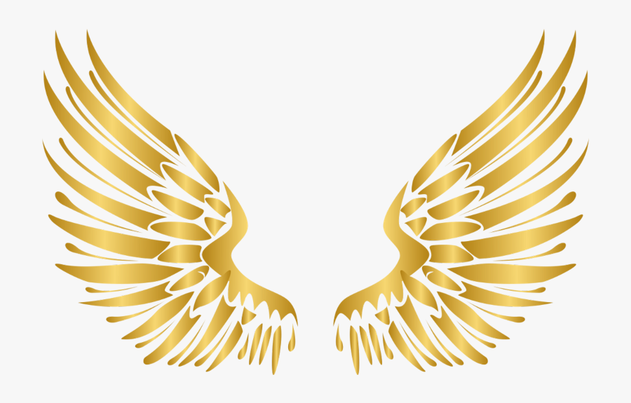 Wings Gold Wing Angel Angels Angelwings Angelwing Golde - Gold Angel Wings Clipart, Transparent Clipart