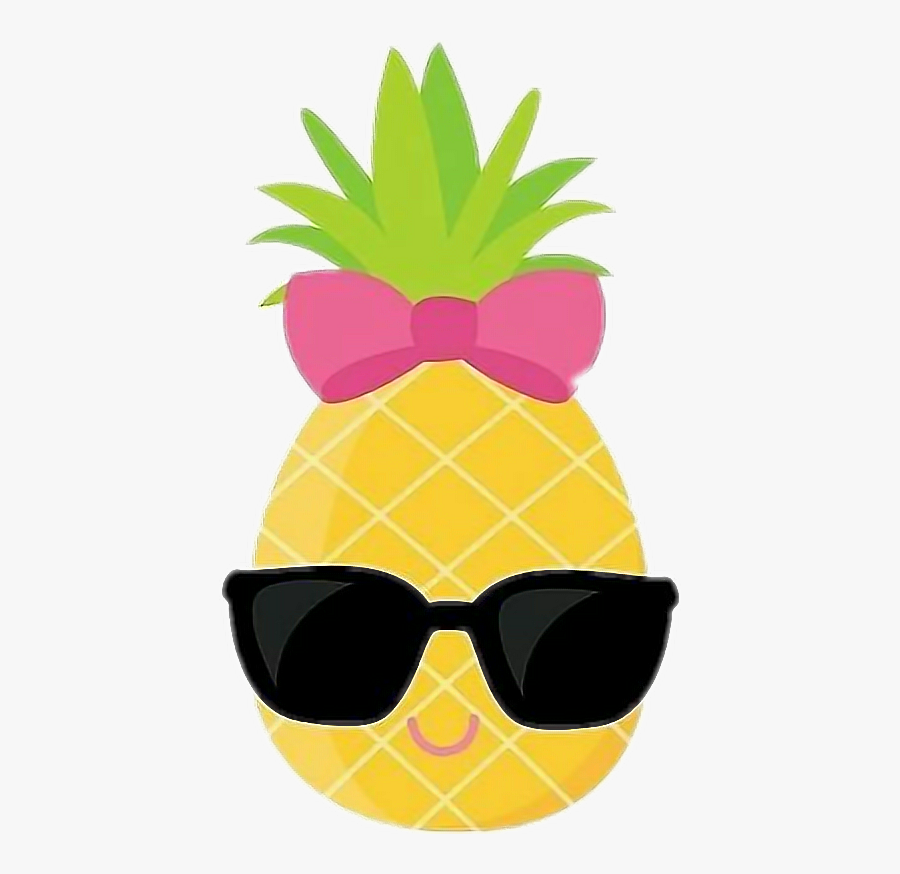 Clip Art Sticker By Katrina Calbeck - Clip Art Pineapple With Sunglasses, Transparent Clipart