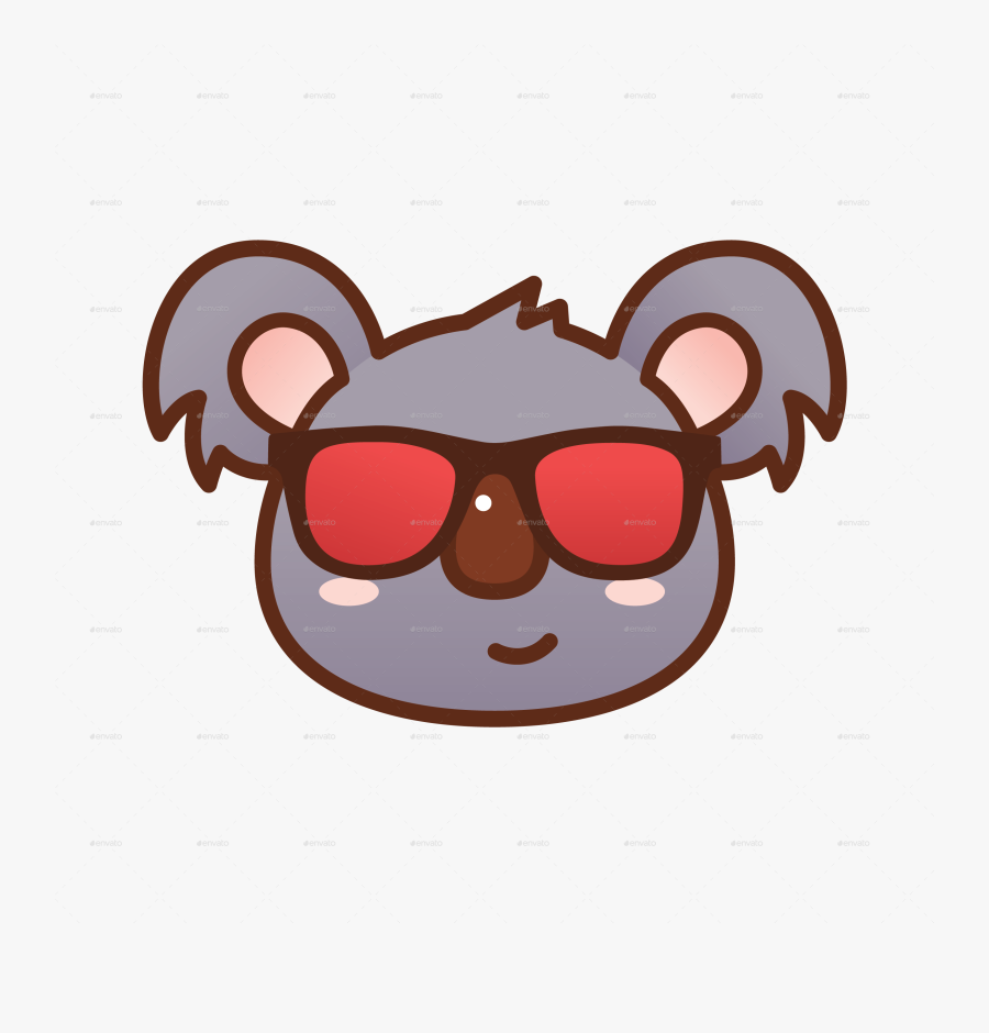 Cartoon Koala With Sunglasses, Transparent Clipart