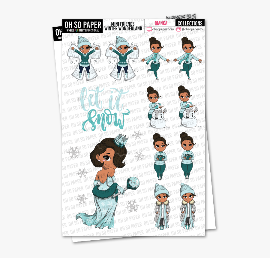 Mini Friends Winter Wonderland - Cartoon, Transparent Clipart