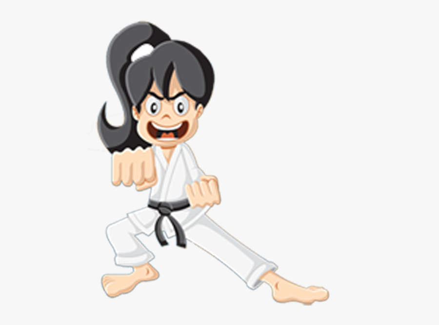 Black Belt Karate Cartoon - Karate Kid Animation, Transparent Clipart
