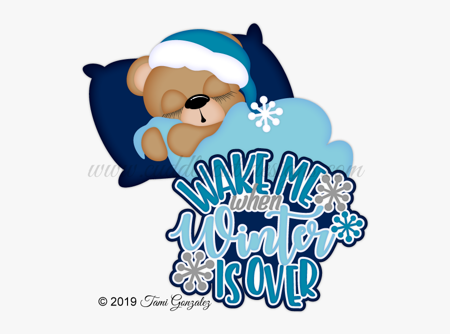 Sleeping Winter Bear, Transparent Clipart