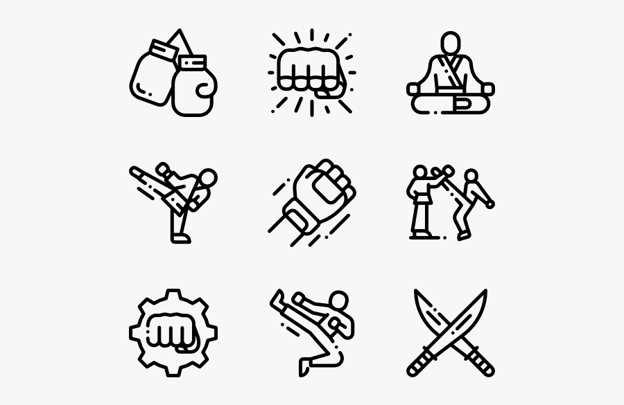 Martial Arts - Physics Icons, Transparent Clipart