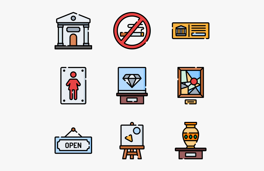 Museum - Furniture Icons Top View Png, Transparent Clipart