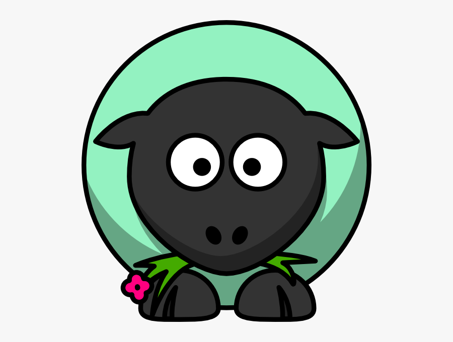 Fat Cartoon Sheep, Transparent Clipart