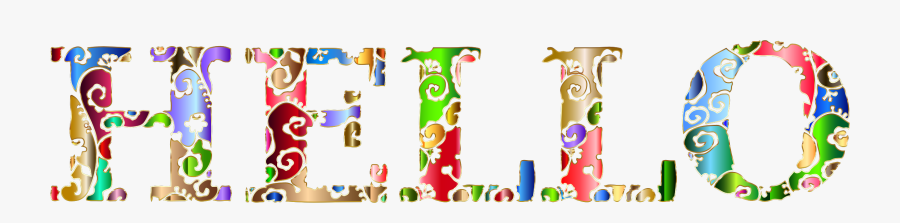 Clipart Hello Typography No Background - Transparent Background Hello Clip Art, Transparent Clipart