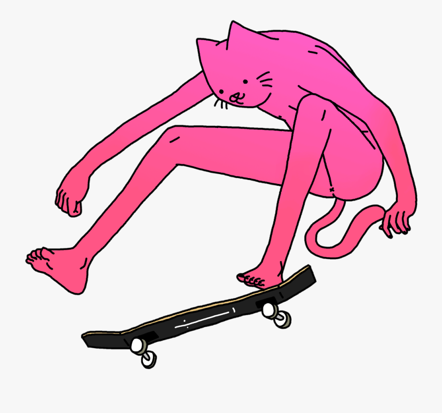 Skateboard Clipart Doodle - Leon Karssen Png, Transparent Clipart