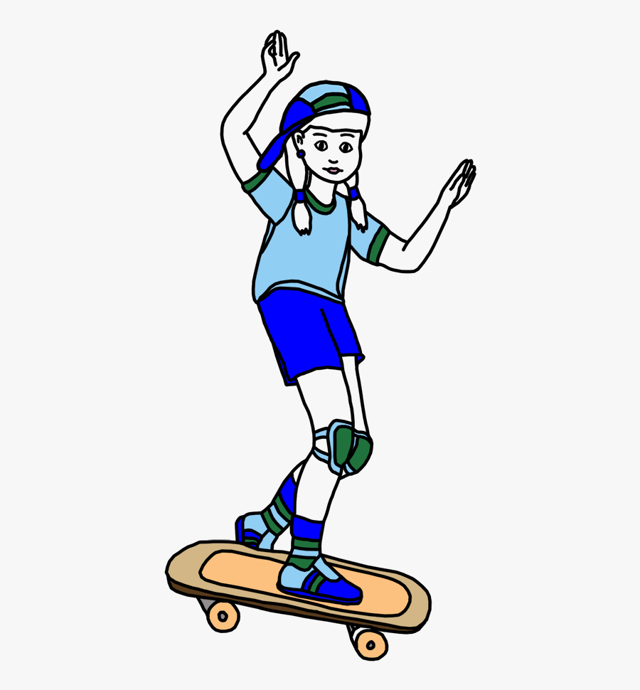 Skateboarding Animasi, Transparent Clipart