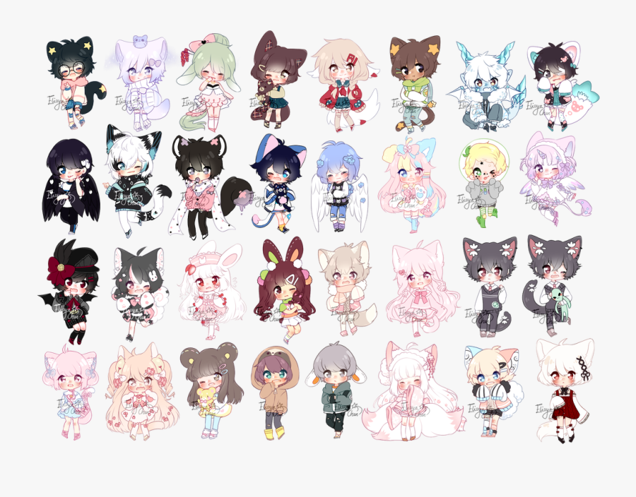 April Clipart Here Chibis Hello - Cartoon, Transparent Clipart