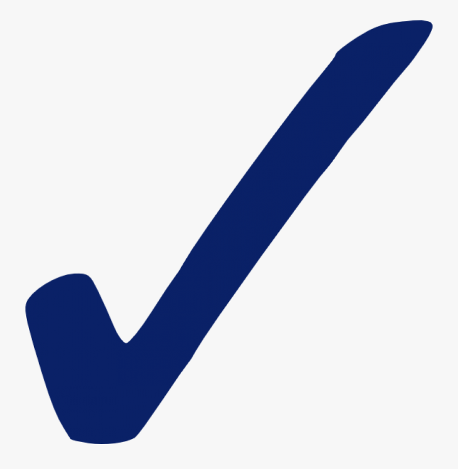 Check Mark Symbol Blue, Transparent Clipart