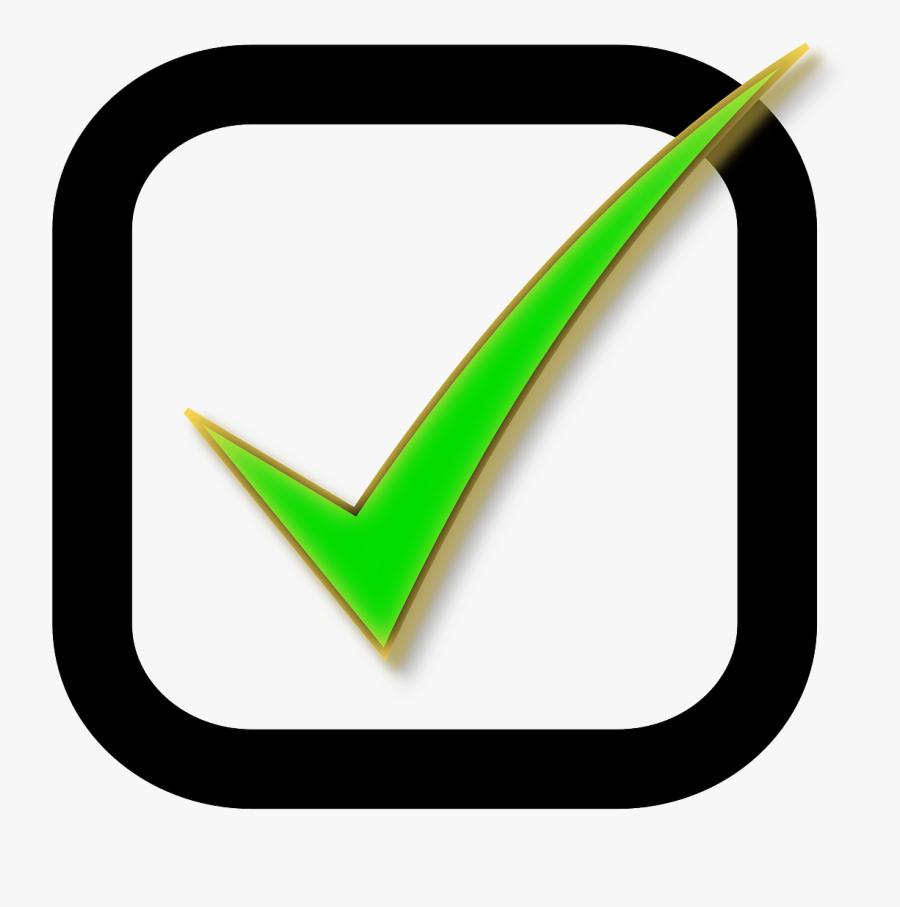 Check Box Green Tick, Transparent Clipart