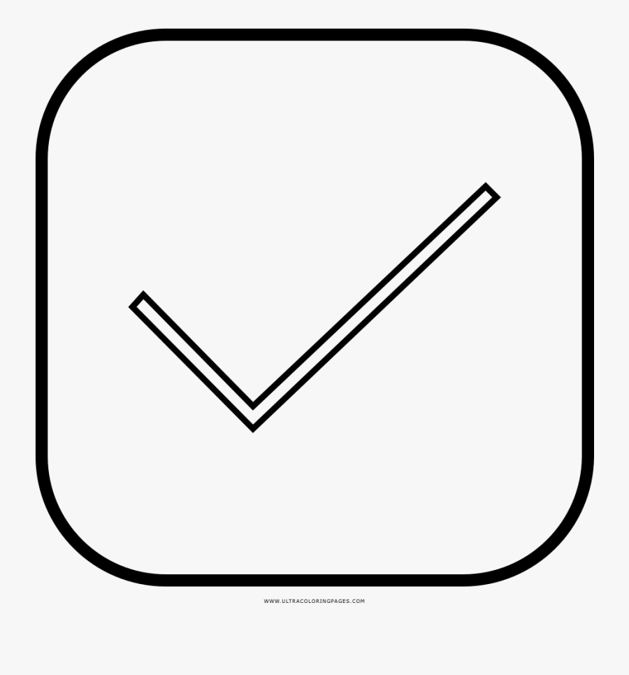 Checkbox Coloring Page - Line Art, Transparent Clipart