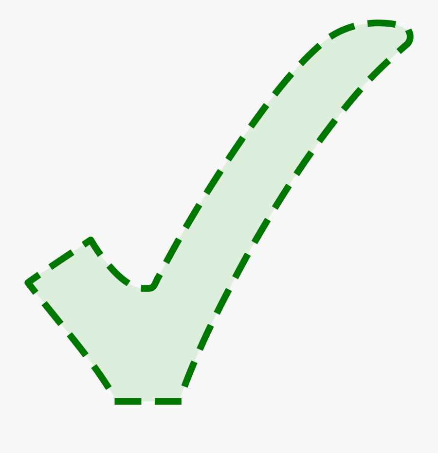 Yes Check Lines - Dotted Check Mark Icon, Transparent Clipart