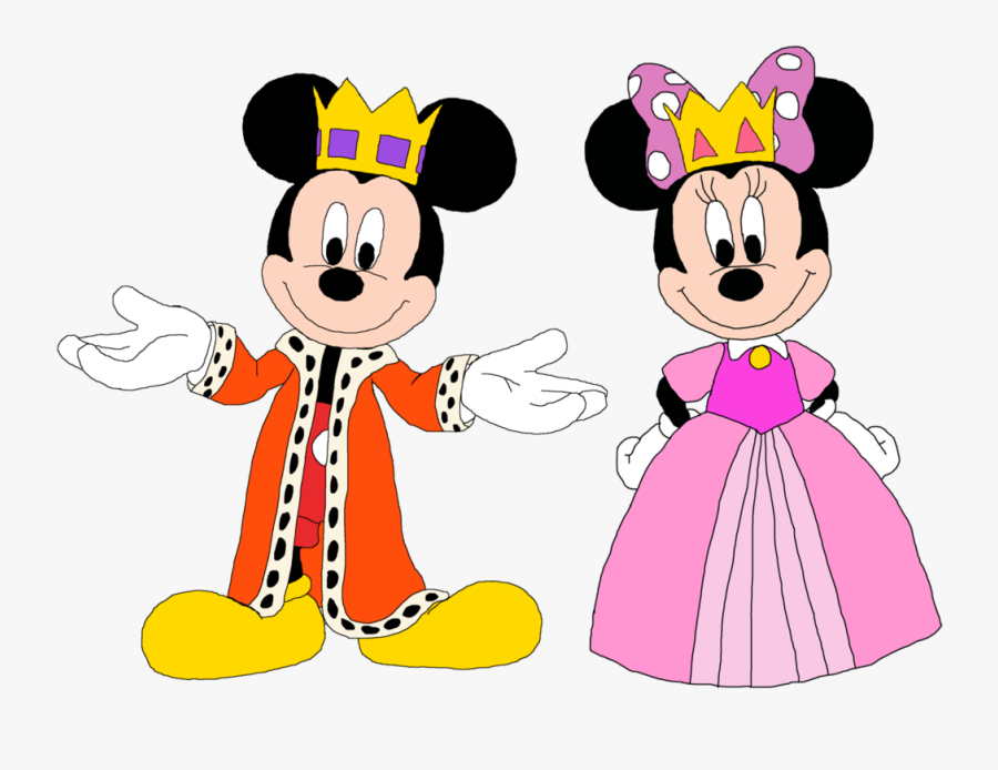 Crown Clipart Minnie - Prince Mickey And Princess Minnie, Transparent Clipart