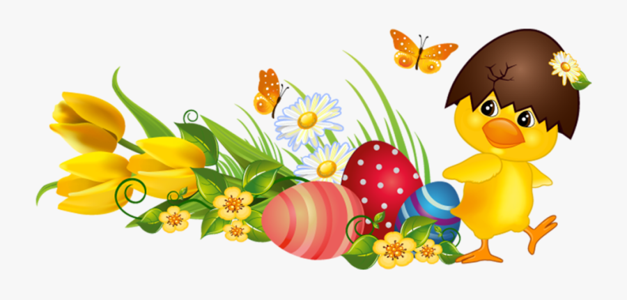 #easter #flowers #eggs #chick #freetoedit - Illustration, Transparent Clipart
