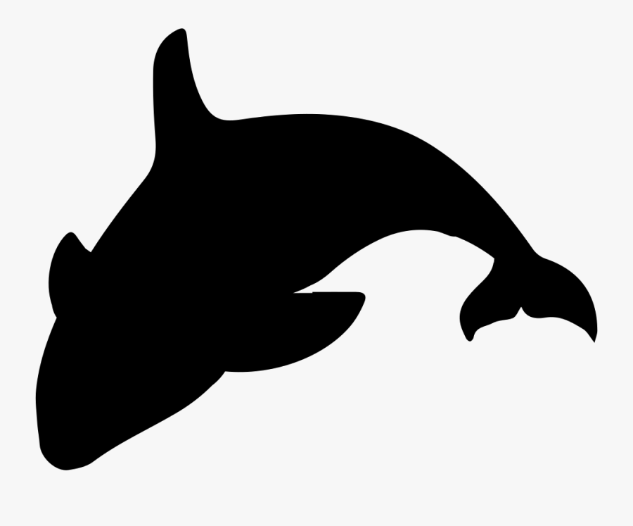Killer Whale Silhouette Clip Art - Orca Silhouette Png, Transparent Clipart